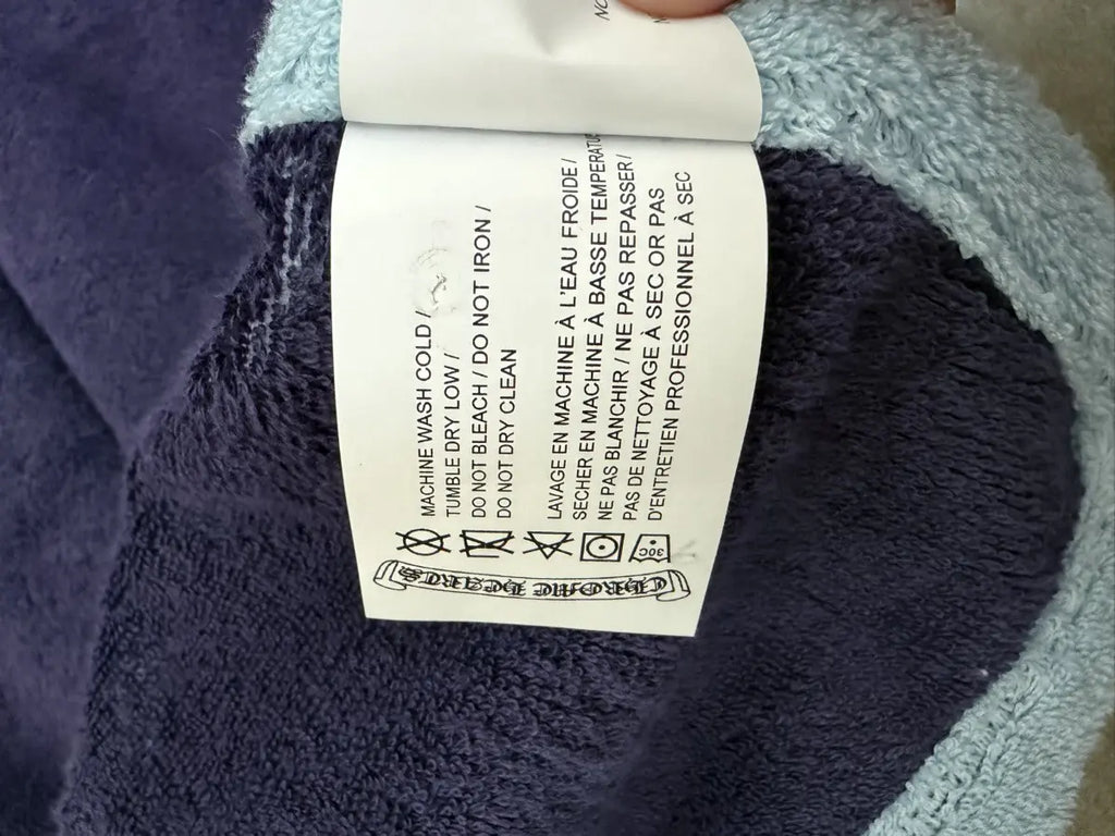Chrome Hearts Blue Script Cross Logo Beach Towel Blanket
