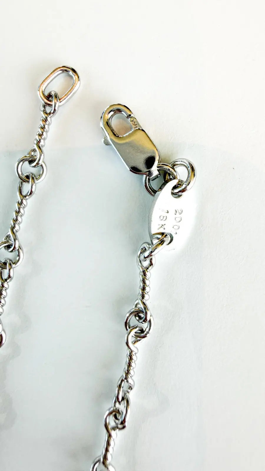 Chrome Hearts 18k White Gold Twist Chain 18 Inches Chrome Hearts