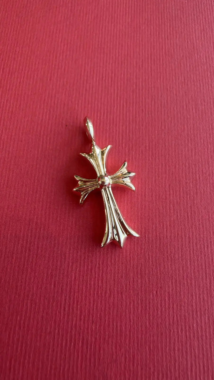 Chrome Hearts 22K Gold and Blue Sapphire Cross Pendant Chrome Hearts