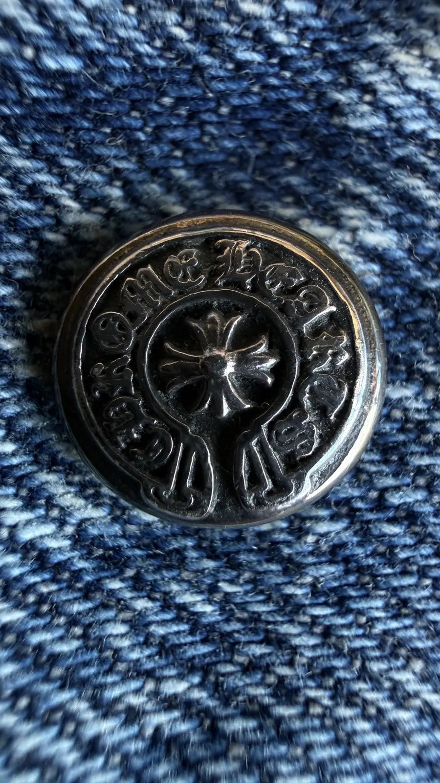 Chrome Hearts Levi's Cross Patch Denim Sherpa Jacket Chrome Hearts