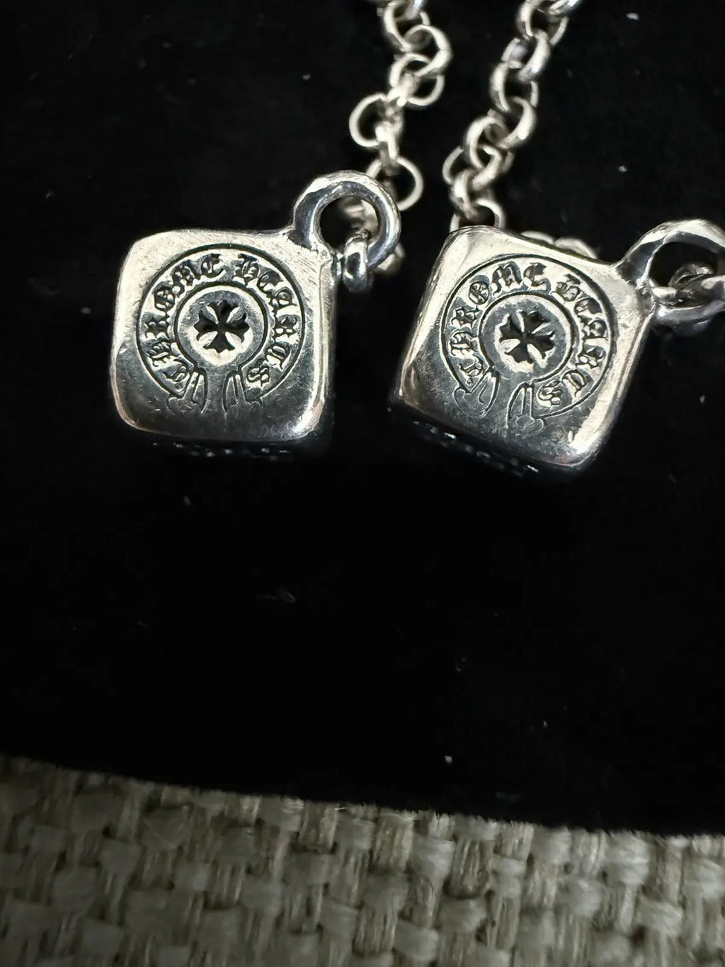 Chrome Hearts .925 Silver Dices Earring