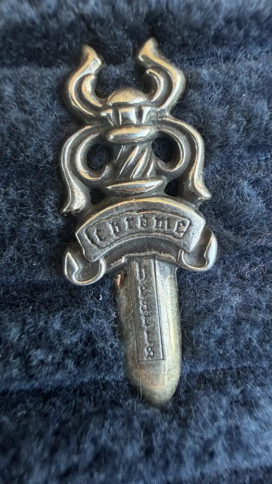 Chrome Hearts Dagger Corduroy Slippers Size 43 Chrome Hearts