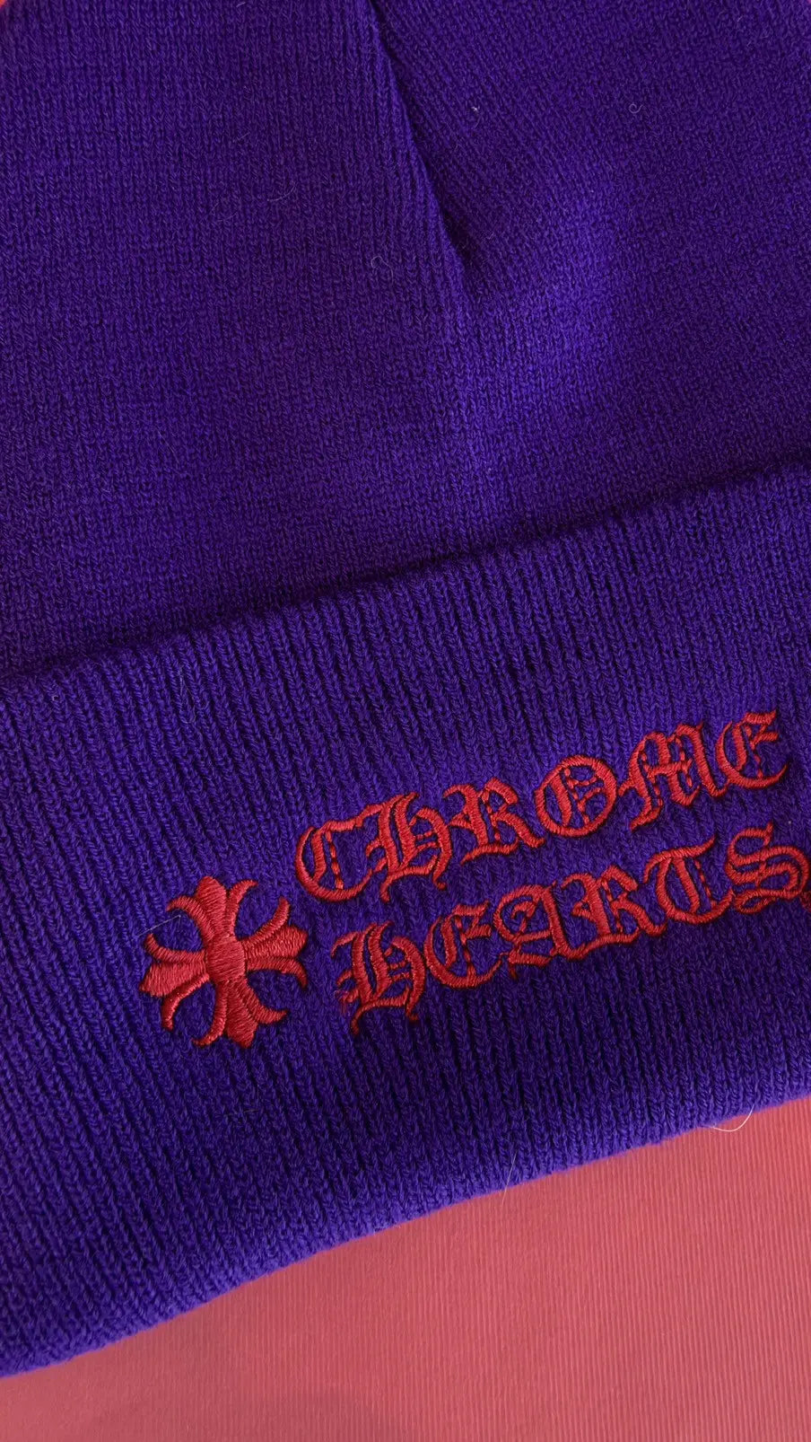 Chrome Hearts Logo Embroidered Beanie in Black Chrome Hearts