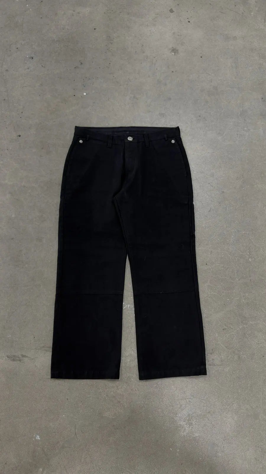 Chrome Hearts Cemetery Cross Leather Patch Cargo Pants
