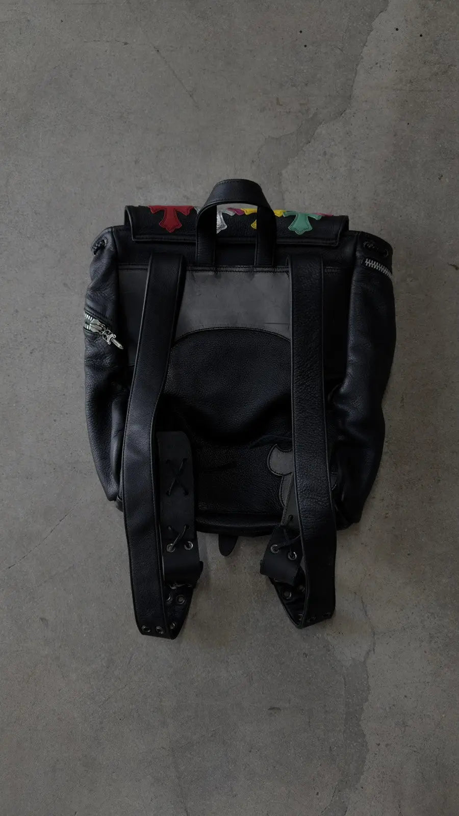 Chrome Hearts Multicolor Cross Patch Backpack