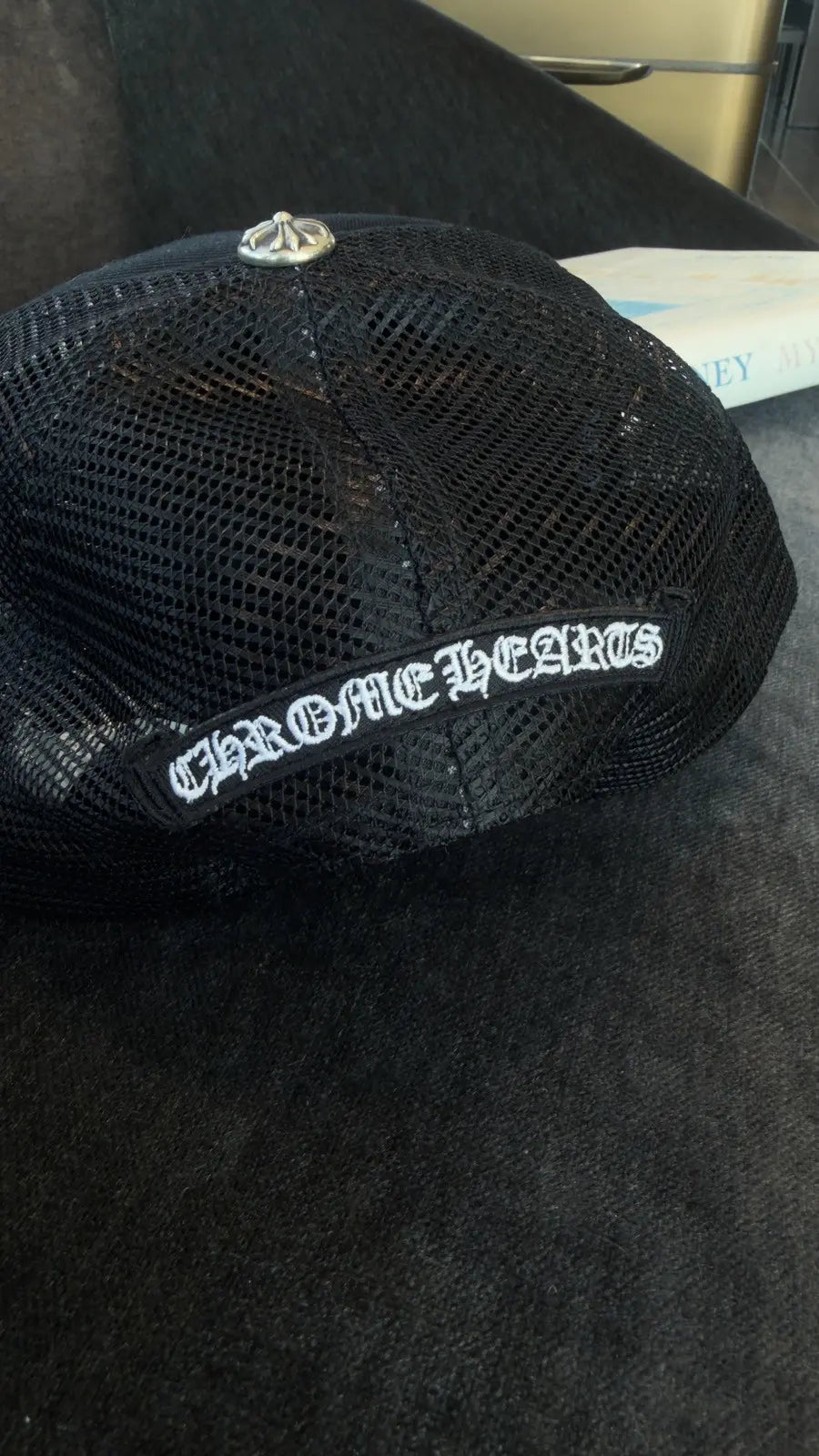 Chrome Hearts Triple Cross Cemetery Trucker Hat Black Chrome Hearts