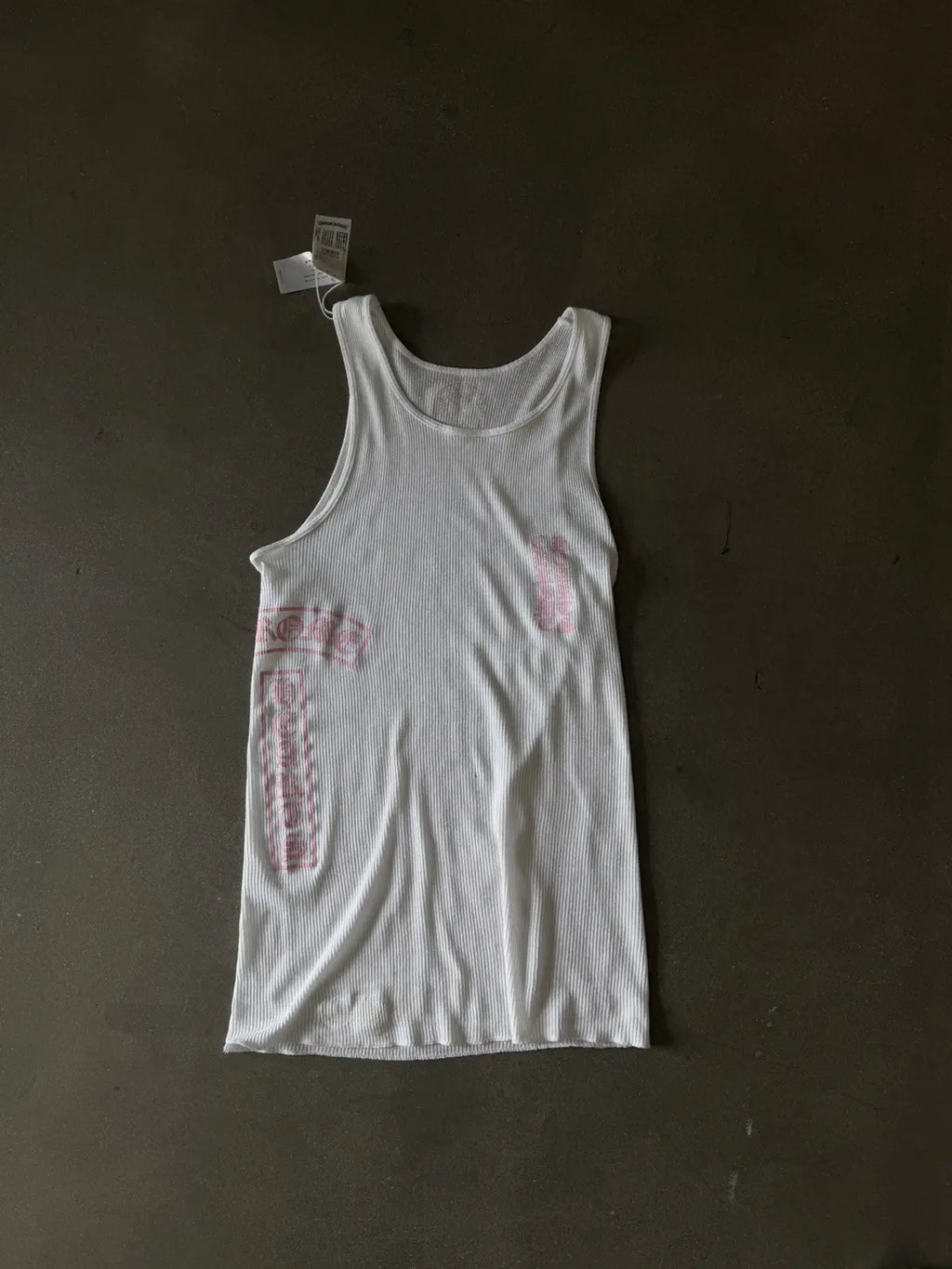 Chrome Hearts T-Bar Rib Tank White/Pink