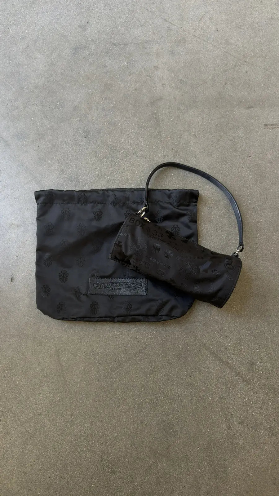 Chrome Hearts Nylon Tonal Monogram Cross Bag