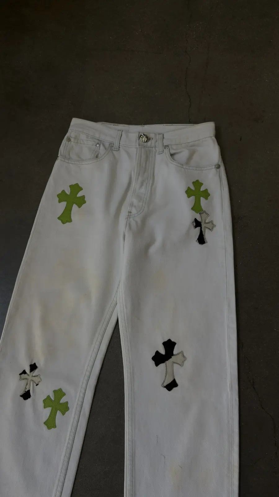 Chrome Hearts Levi's 501 Pony Hair Cross Patch Jean