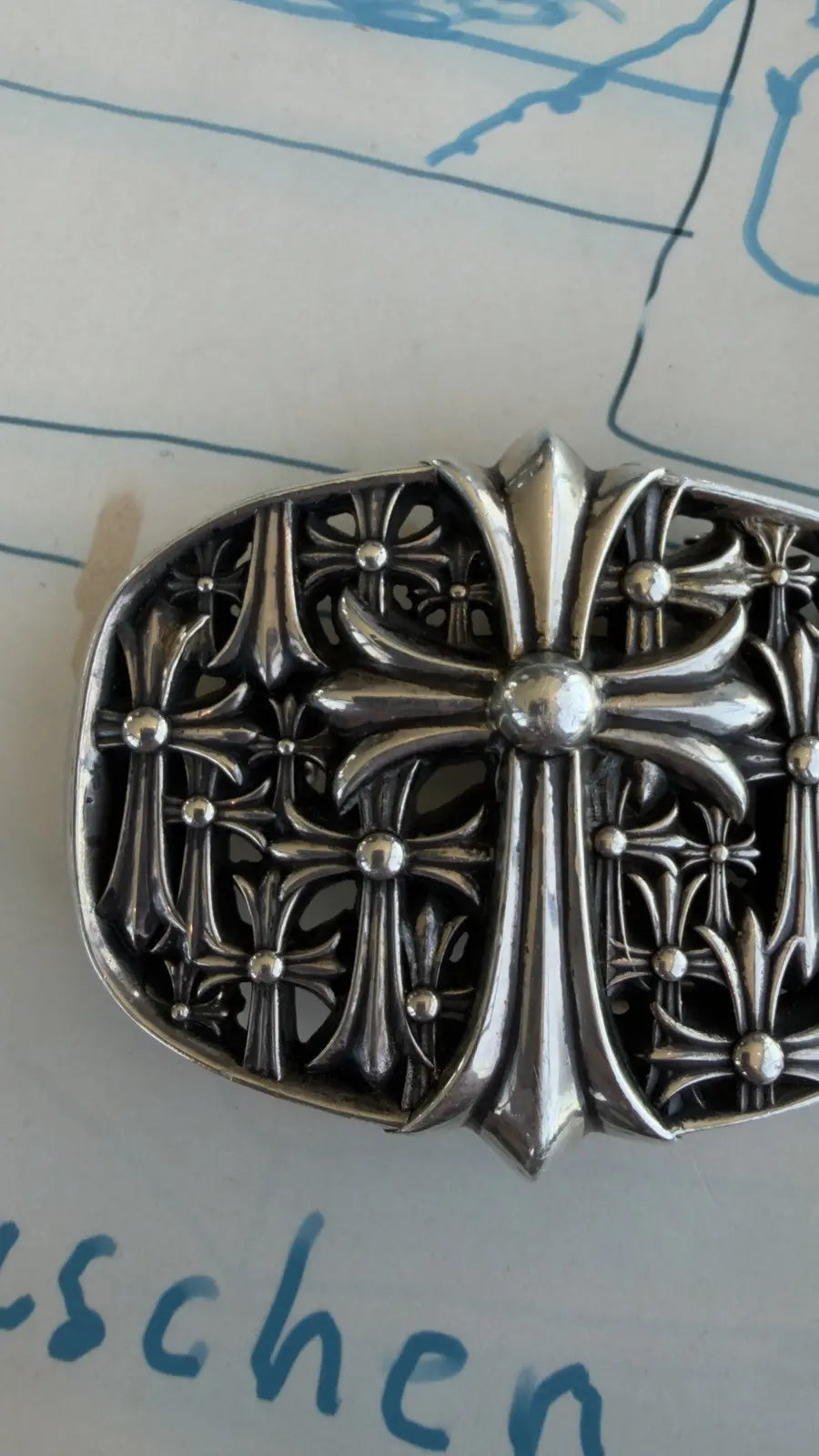Chrome Hearts Cemetery Cross Belt Buckle Chrome Hearts