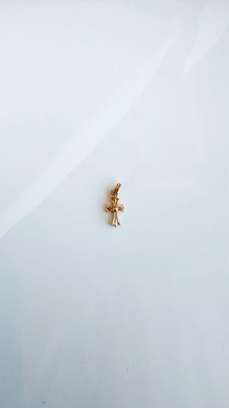 Chrome Hearts 22K Gold Baby Fat Cross Charm Pendant Chrome Hearts