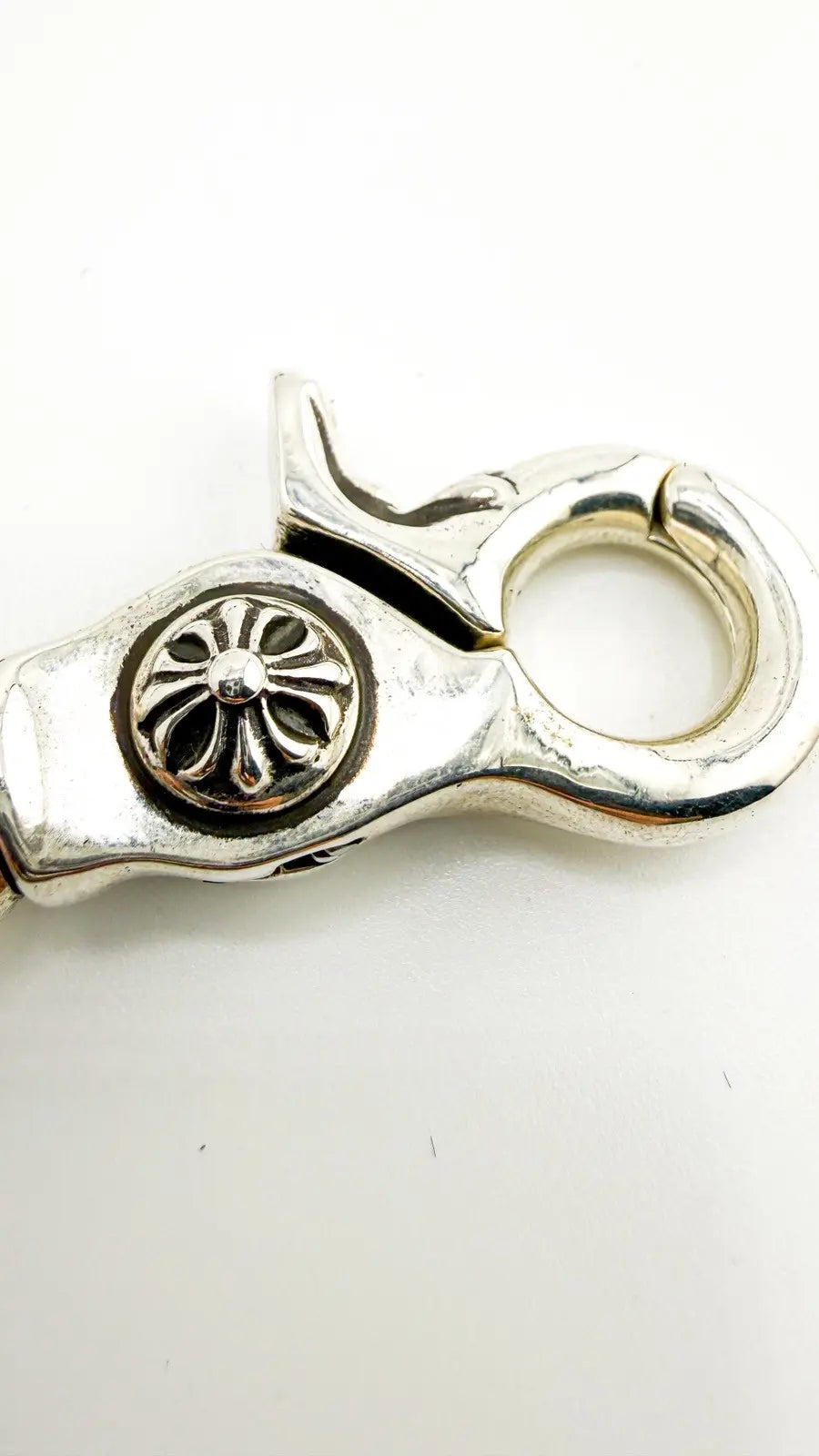 Chrome Hearts Sterling Silver Cross Ball Wallet Chain Chrome Hearts