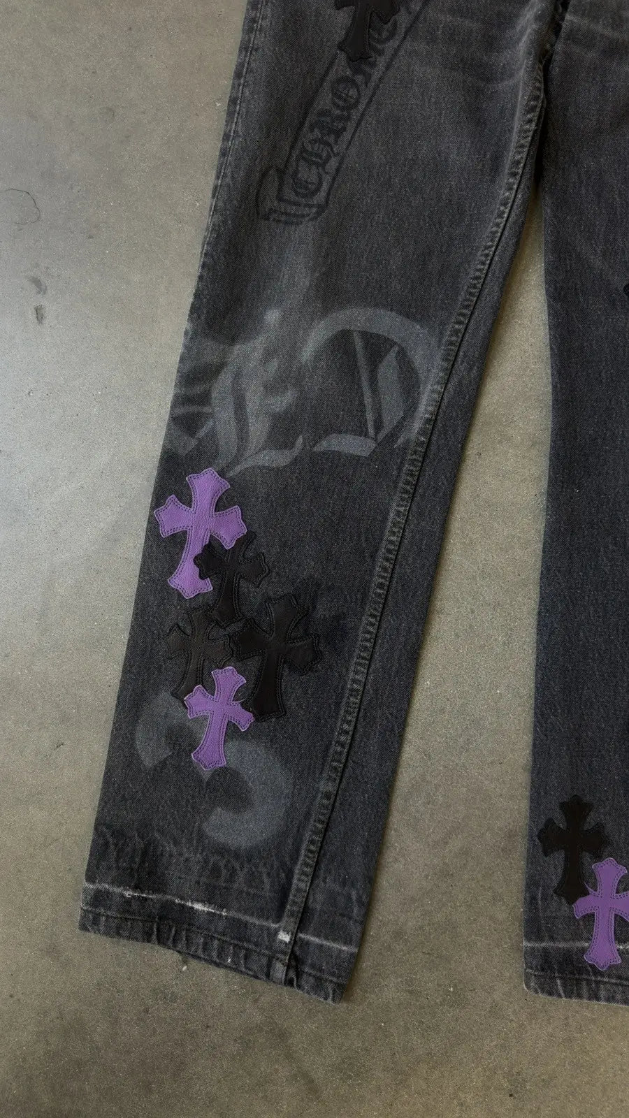 Chrome Hearts Levi's Cross Patch Stencil Jeans