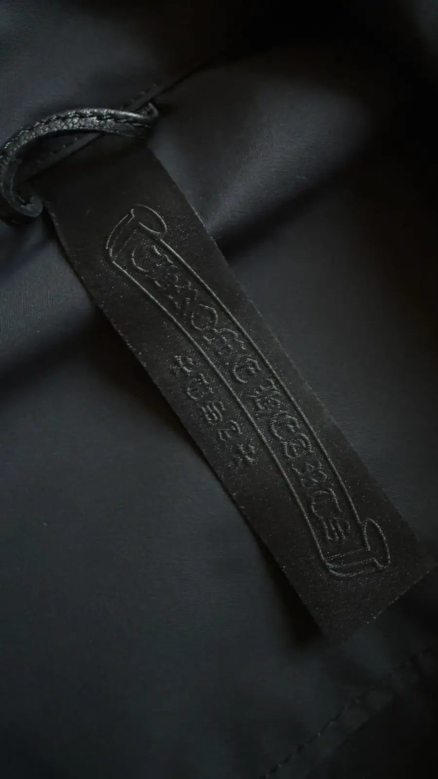 Chrome Hearts Nylon Leather Zip-Up Short Sleeve Shirt