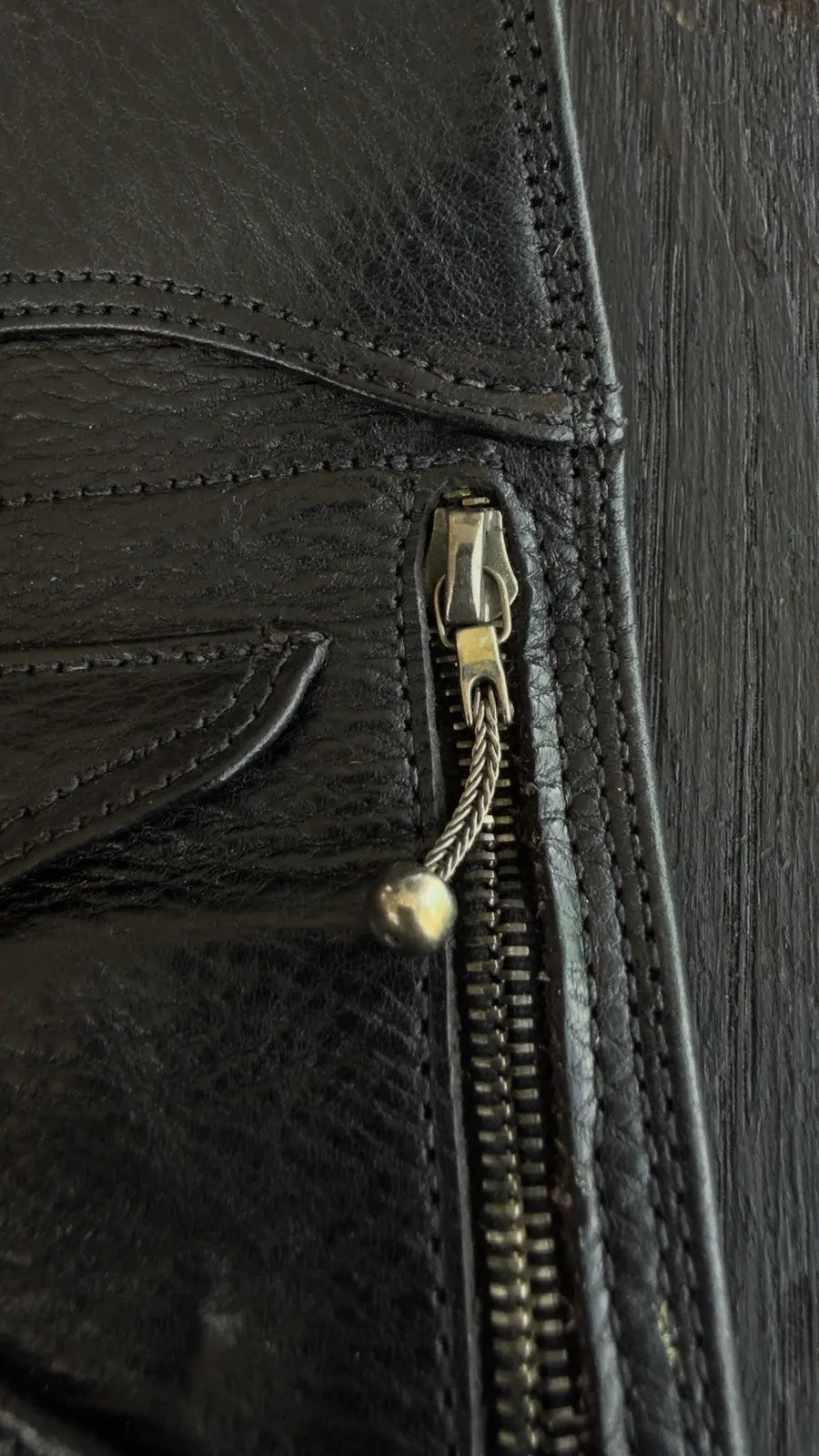 Chrome Hearts Black Leather Trifold Wallet Chrome Hearts