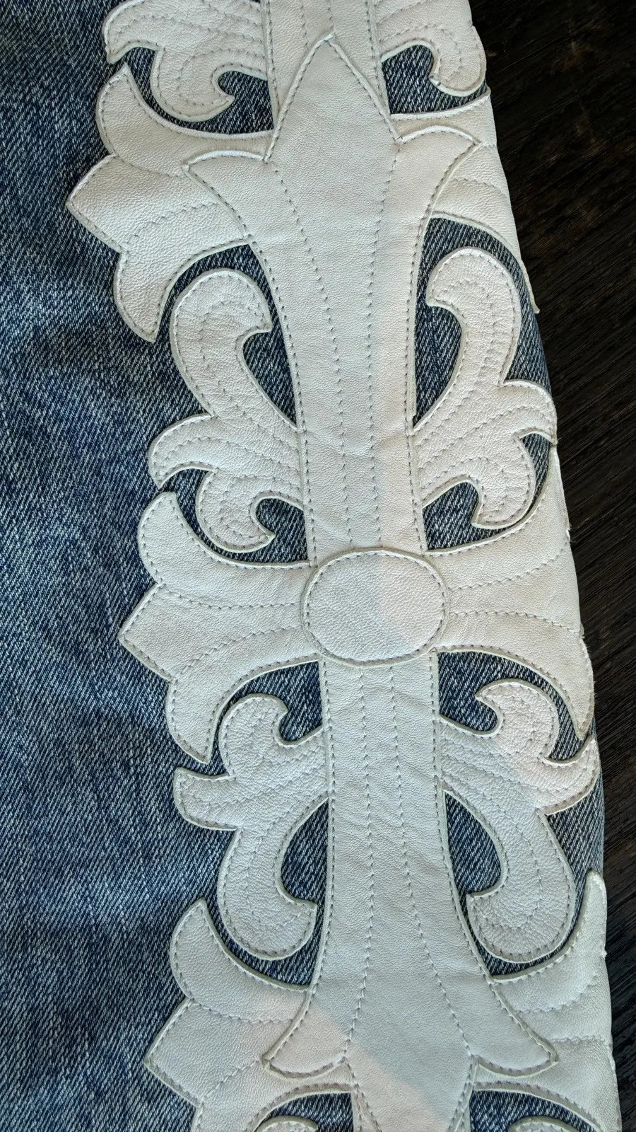 Chrome Hearts Levi's Cross Patch Denim Sherpa Jacket Chrome Hearts