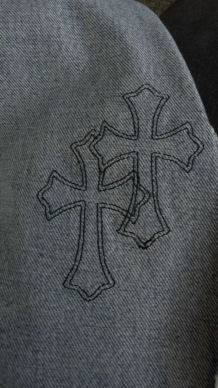 Chrome Hearts Levi Cross Patch Jeans Chrome Hearts