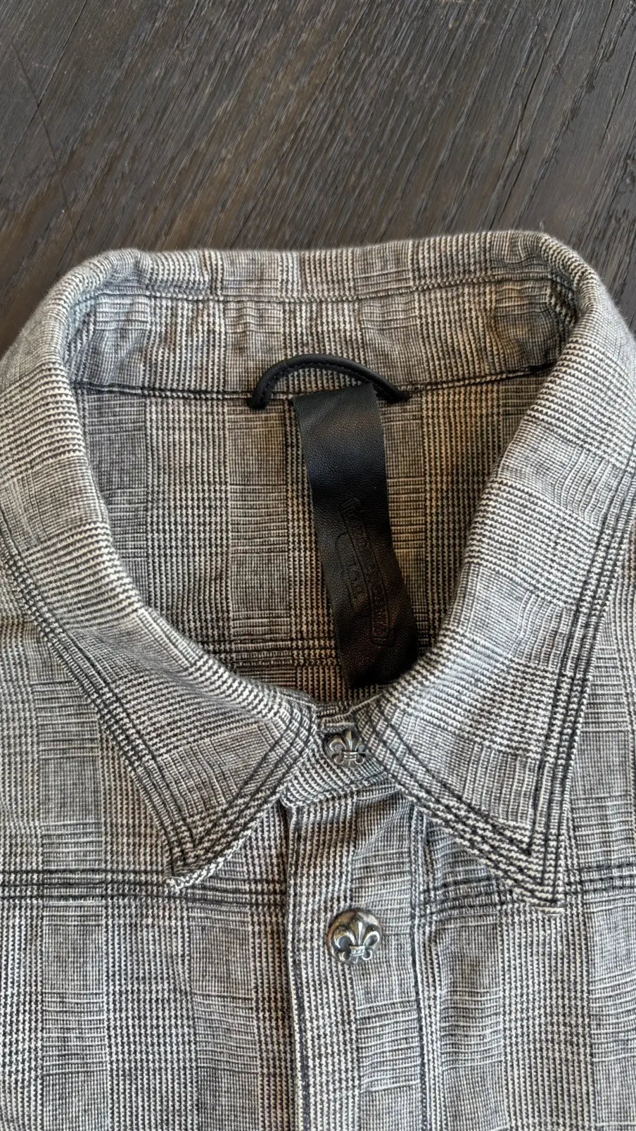 Chrome Hearts Gray Button-Up Military Shirt Size L Chrome Hearts