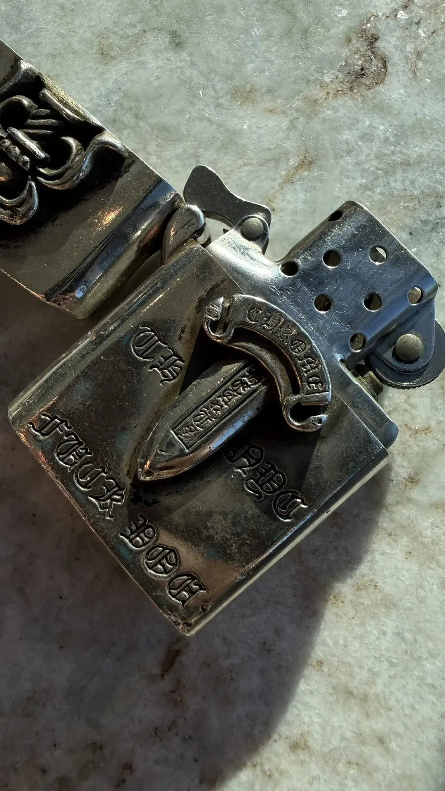 Chrome Hearts Dagger Zippo Lighter Chrome Hearts