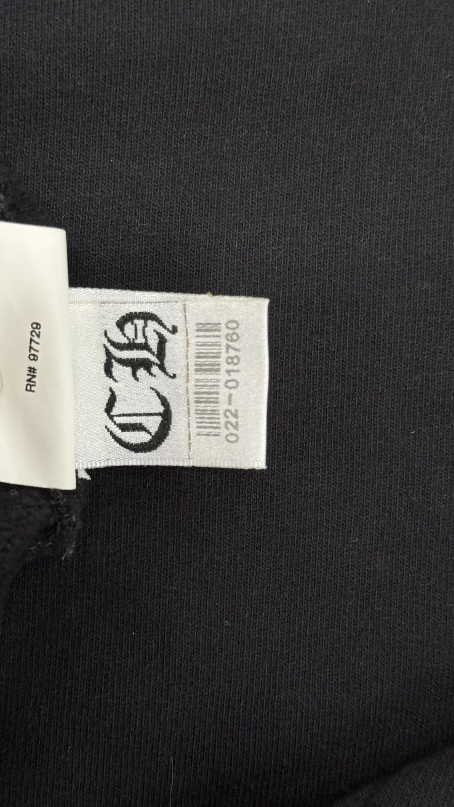 Chrome Hearts Letters Sleeve Fleece Zip Up Hoodie