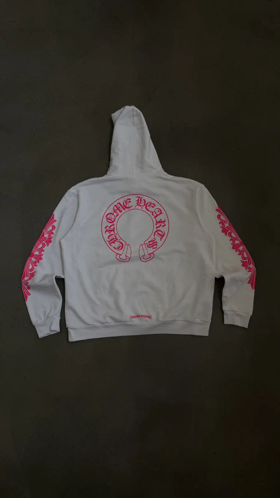CHROME HEARTS Horseshoe Logo Hoodie Print White