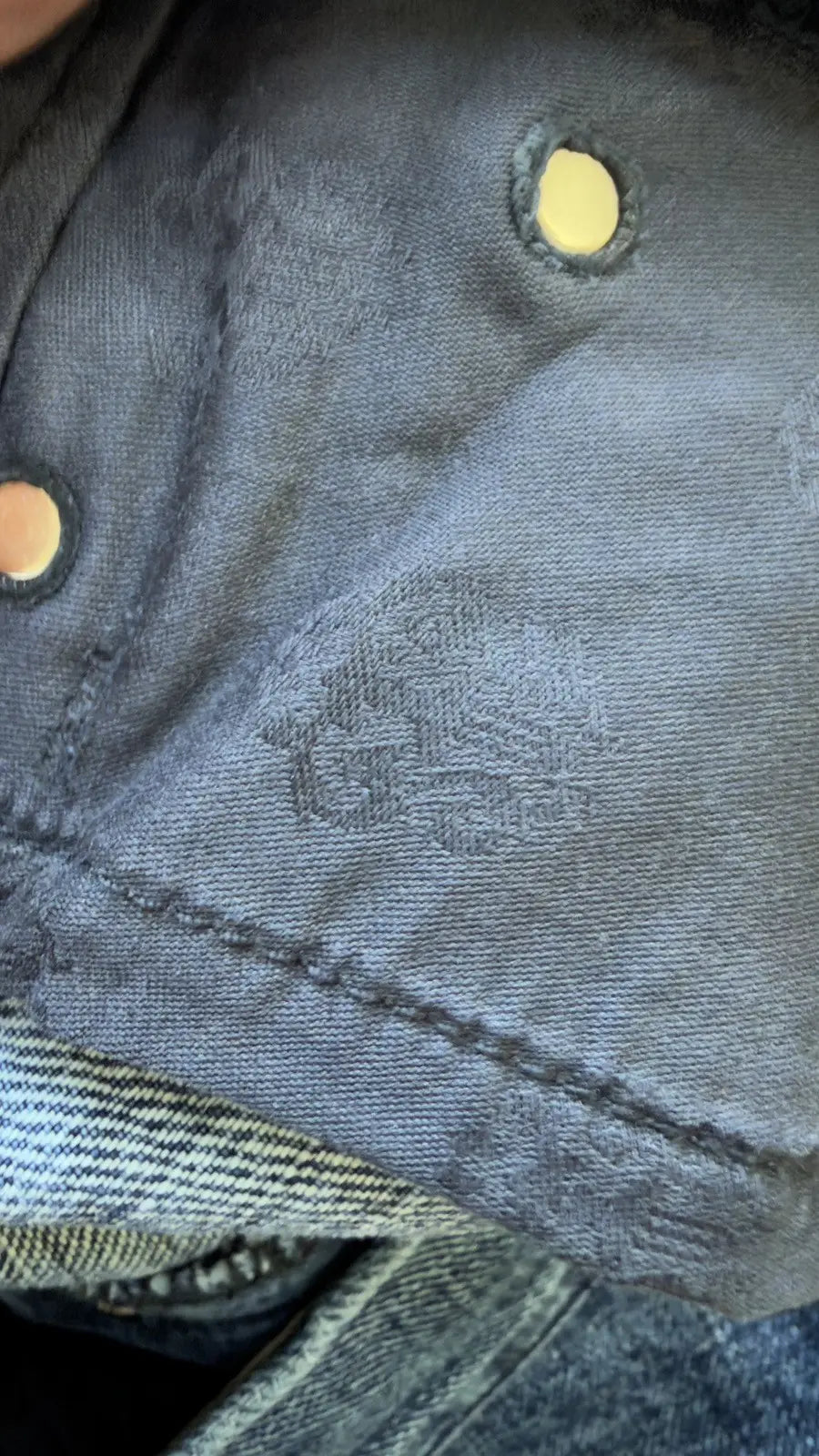 Chrome Hearts Black White Brown Patch FleurKnee Jeans