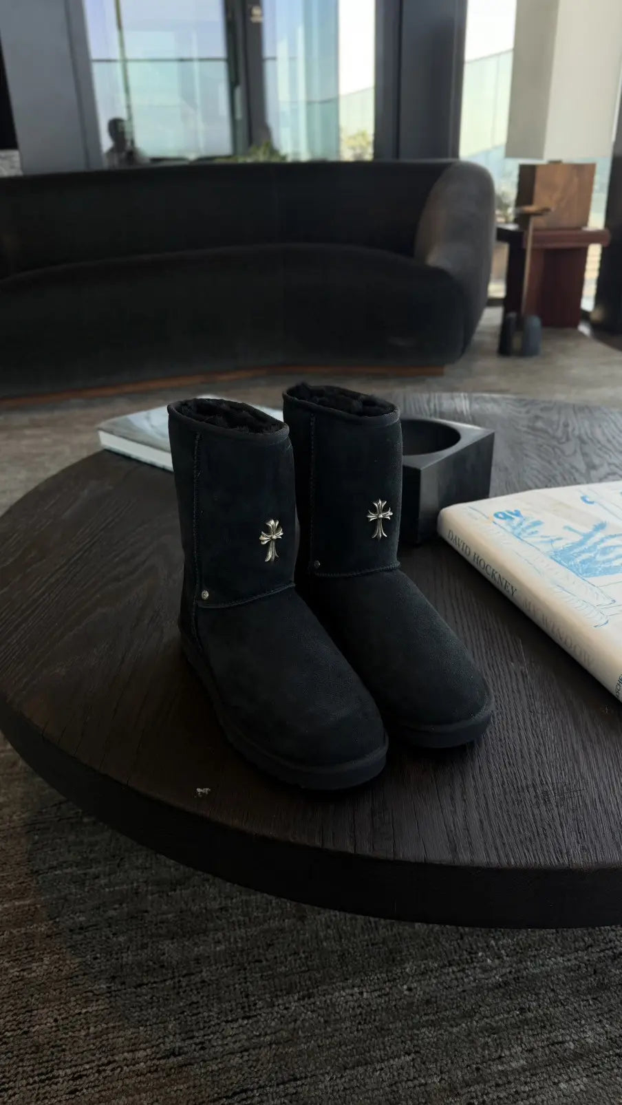 Chrome Hearts x UGG Suede Cross Boots Size 42 Chrome Hearts x UGG