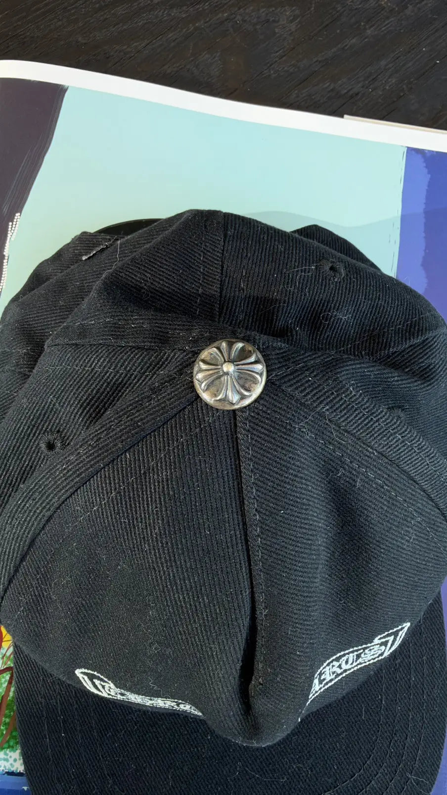 Chrome Hearts Embroidered Scroll Baseball Hat Chrome Hearts