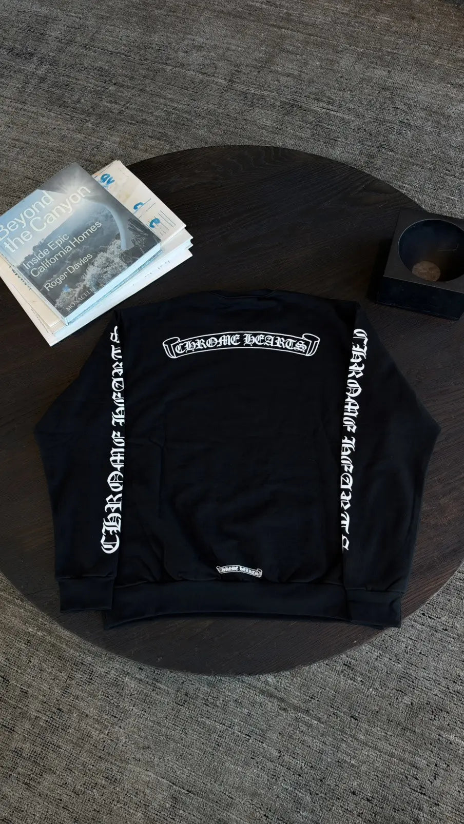 Chrome Hearts Scroll Logo Crewneck Sweatshirt Size M Chrome Hearts