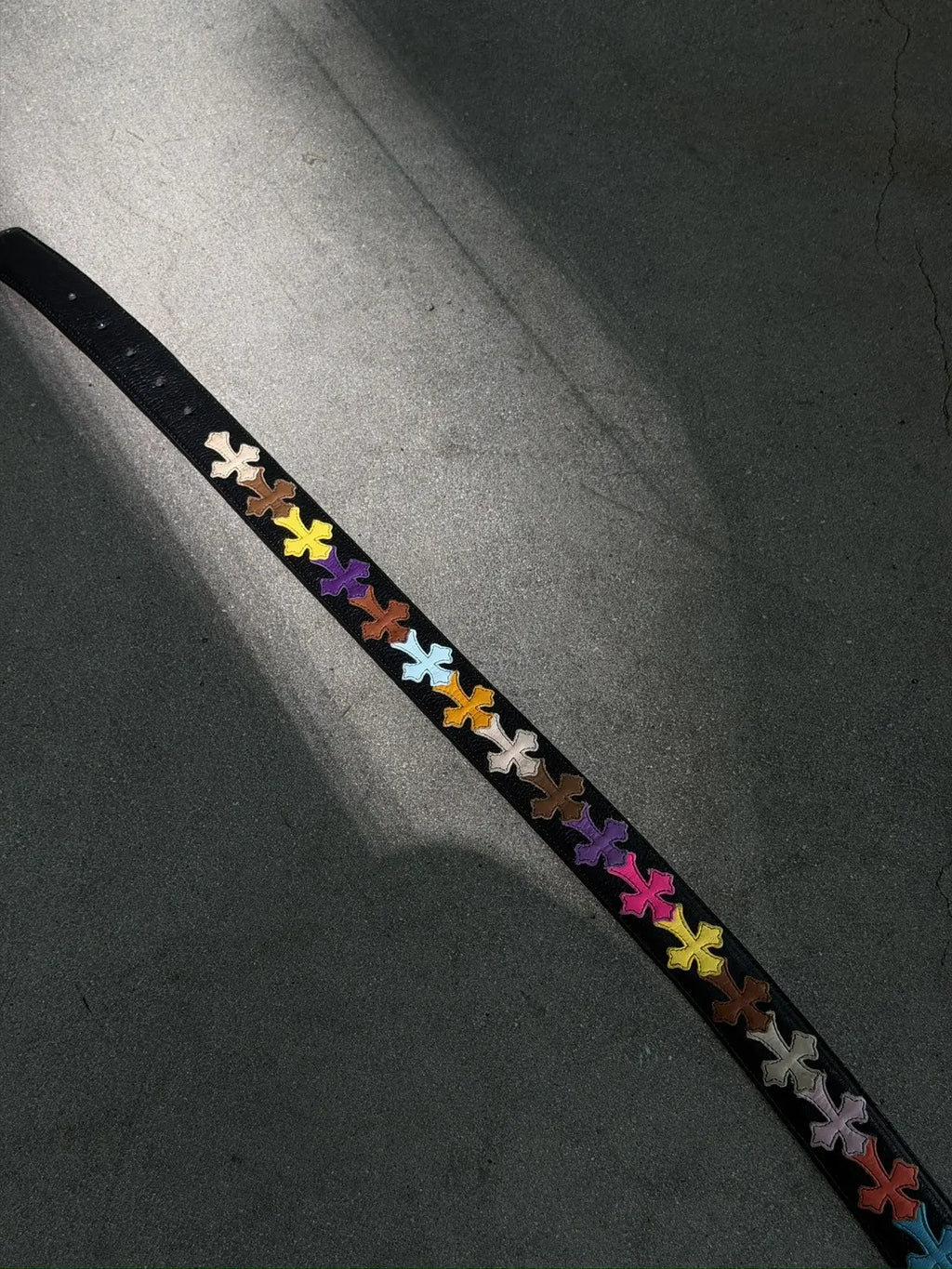 Chrome Hearts Multi Color Cross Patch Belt Strap