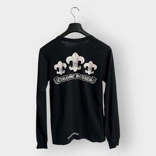 Chrome Hearts Triple Fleur Scroll Logo LS Tee
