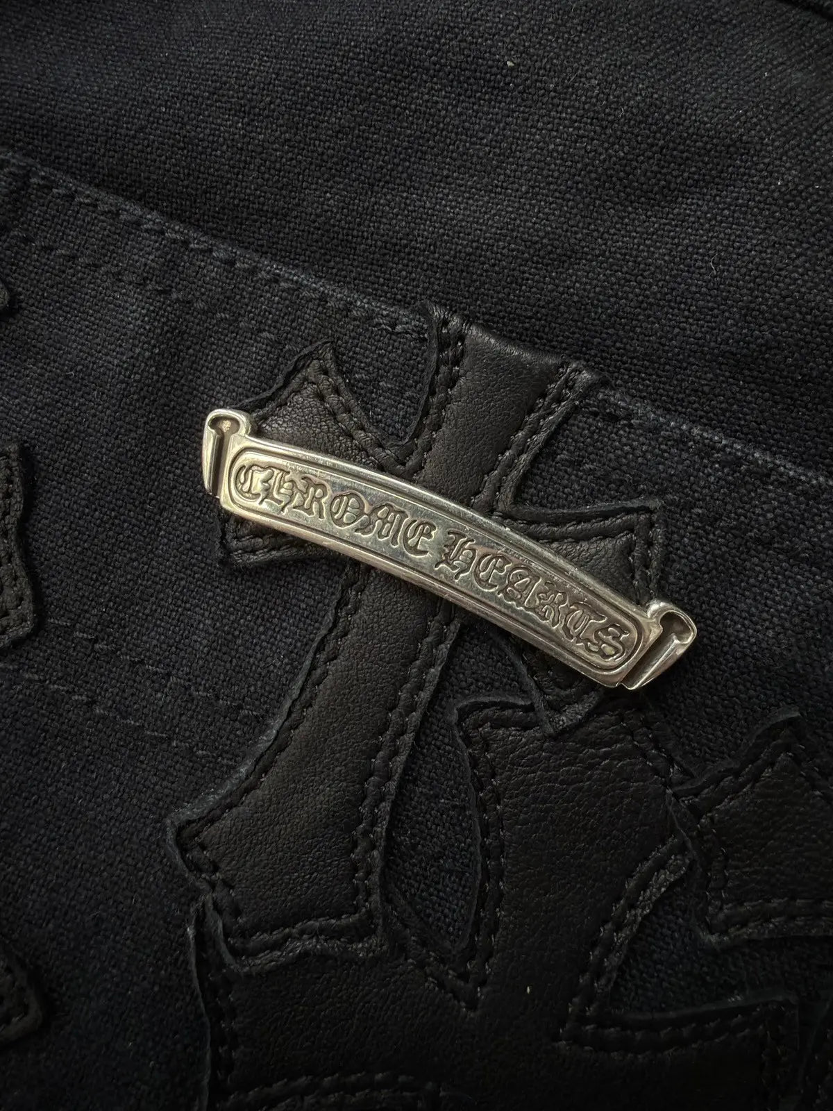 Chrome Hearts Flooded Patch Carpenter Denim Shorts