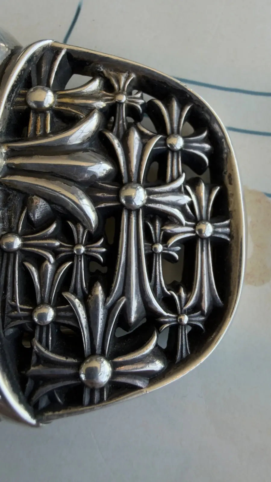 Chrome Hearts Cemetery Cross Belt Buckle Chrome Hearts