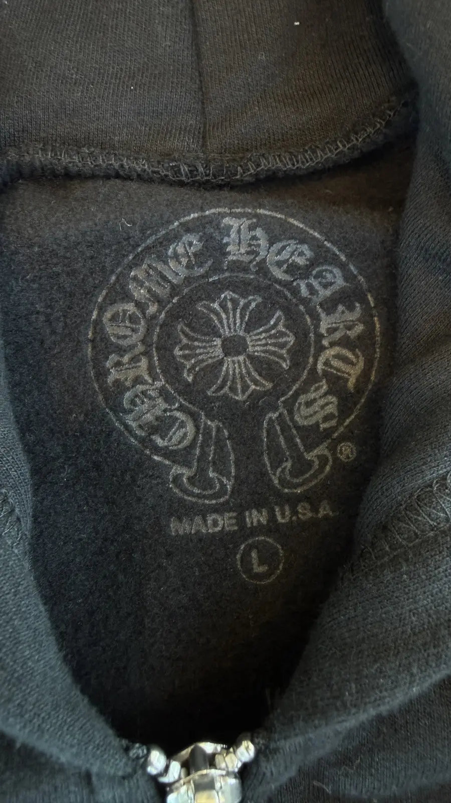 Chrome Hearts Vertical Logo Zip-Up Hoodie Chrome Hearts
