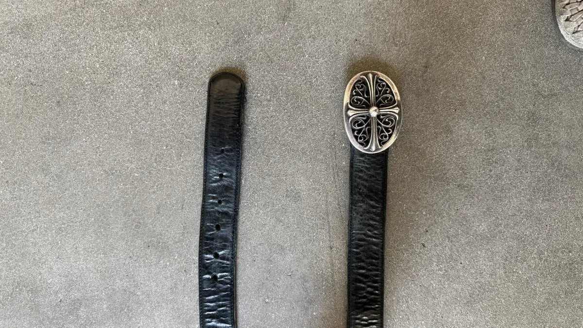 Chrome Hearts Oval Buckle Leather Belt