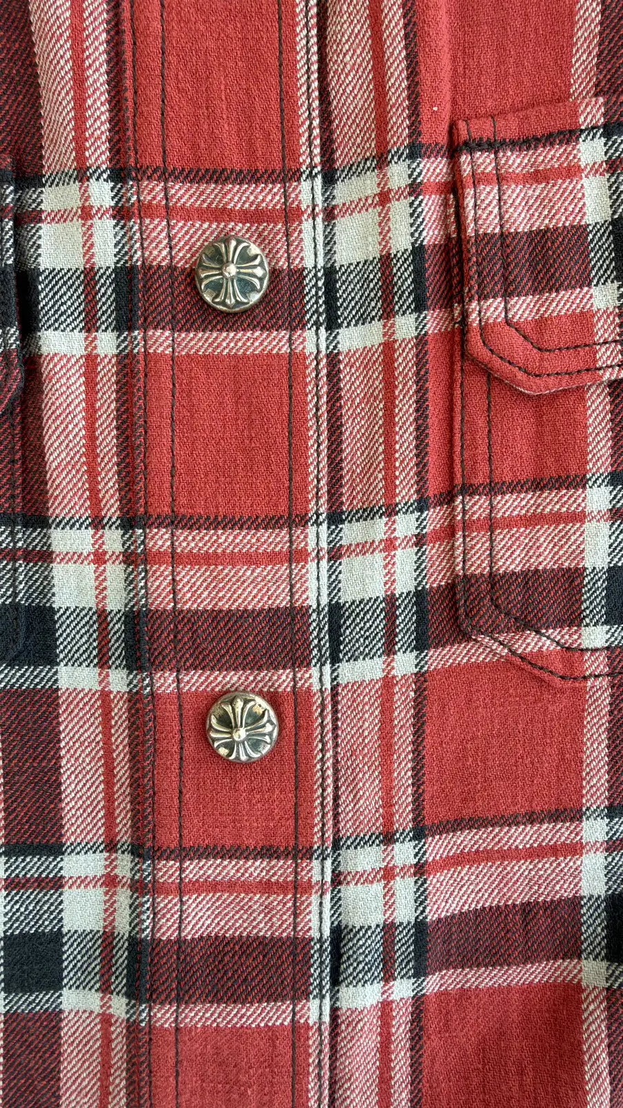 Chrome Hearts Work Dog Flannel Shirt Jacket Size XS Chrome Hearts