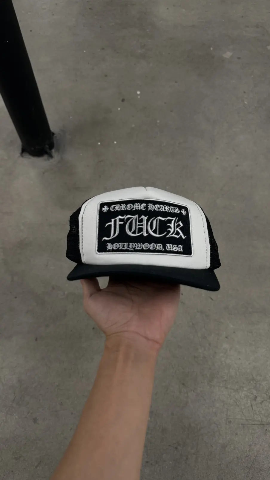 Chrome Hearts Hollywood Trucker Hat White
