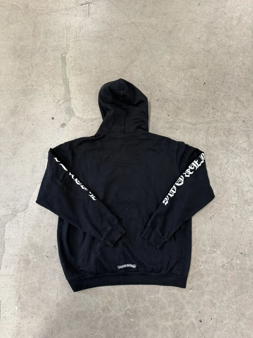 Chrome Hearts Letters Sleeve Pullover Hoodie Black