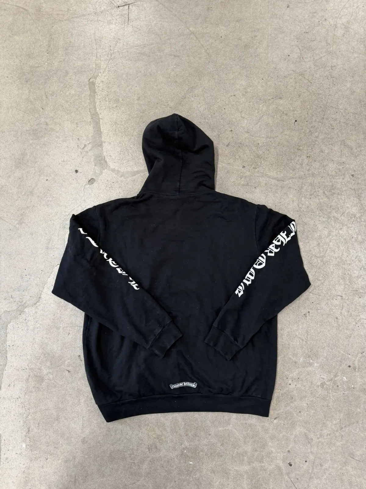 Chrome Hearts Letters Sleeve Pullover Hoodie Black