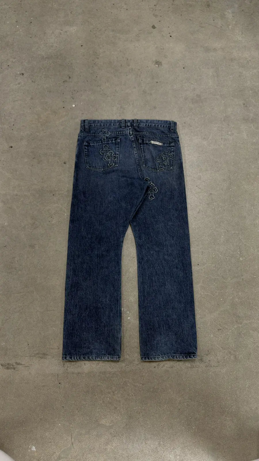 Chrome Hearts Denim Cross Patch Jeans