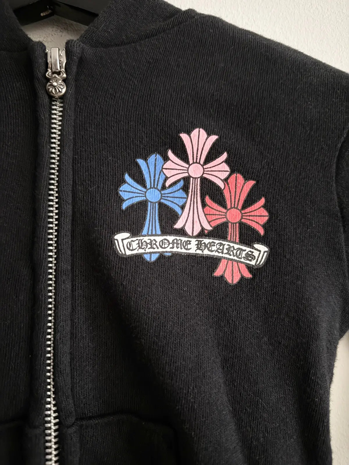 Chrome Hearts Kids Multi Color Cross Zip-up Hoodie