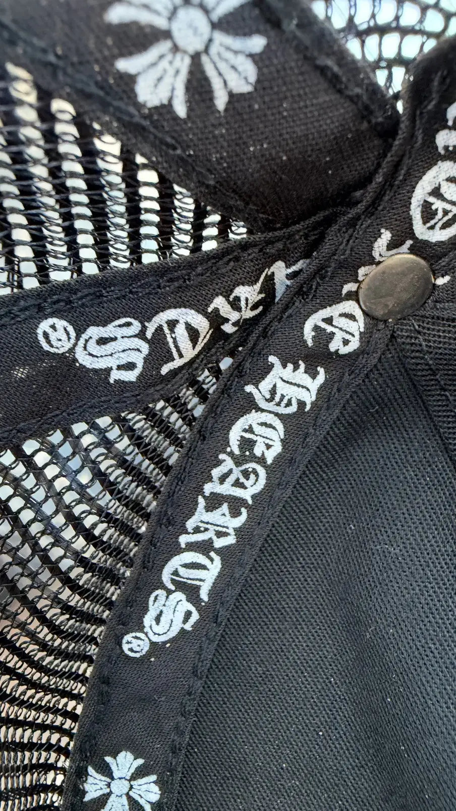 Chrome Hearts Embroidered Cross Trucker Hat Chrome Hearts