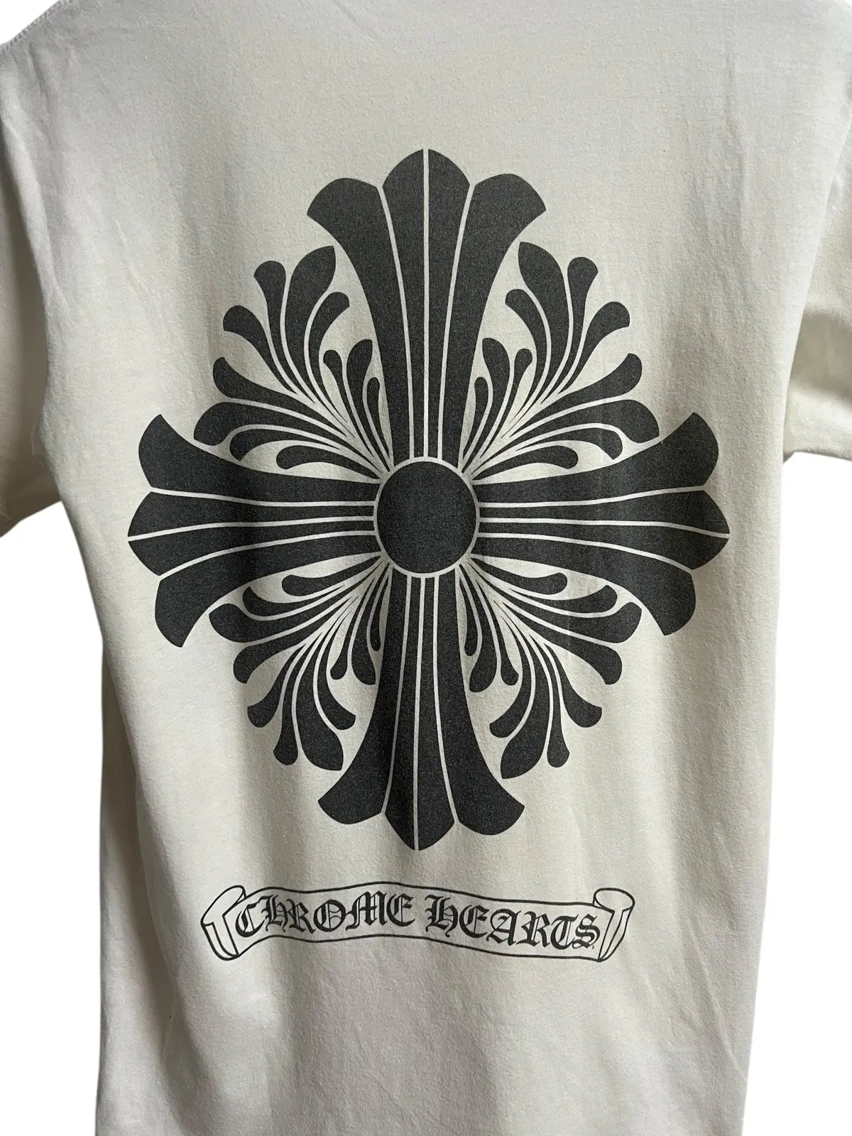 Chrome Hearts Floral Cross Scroll Logo Pocket Tee