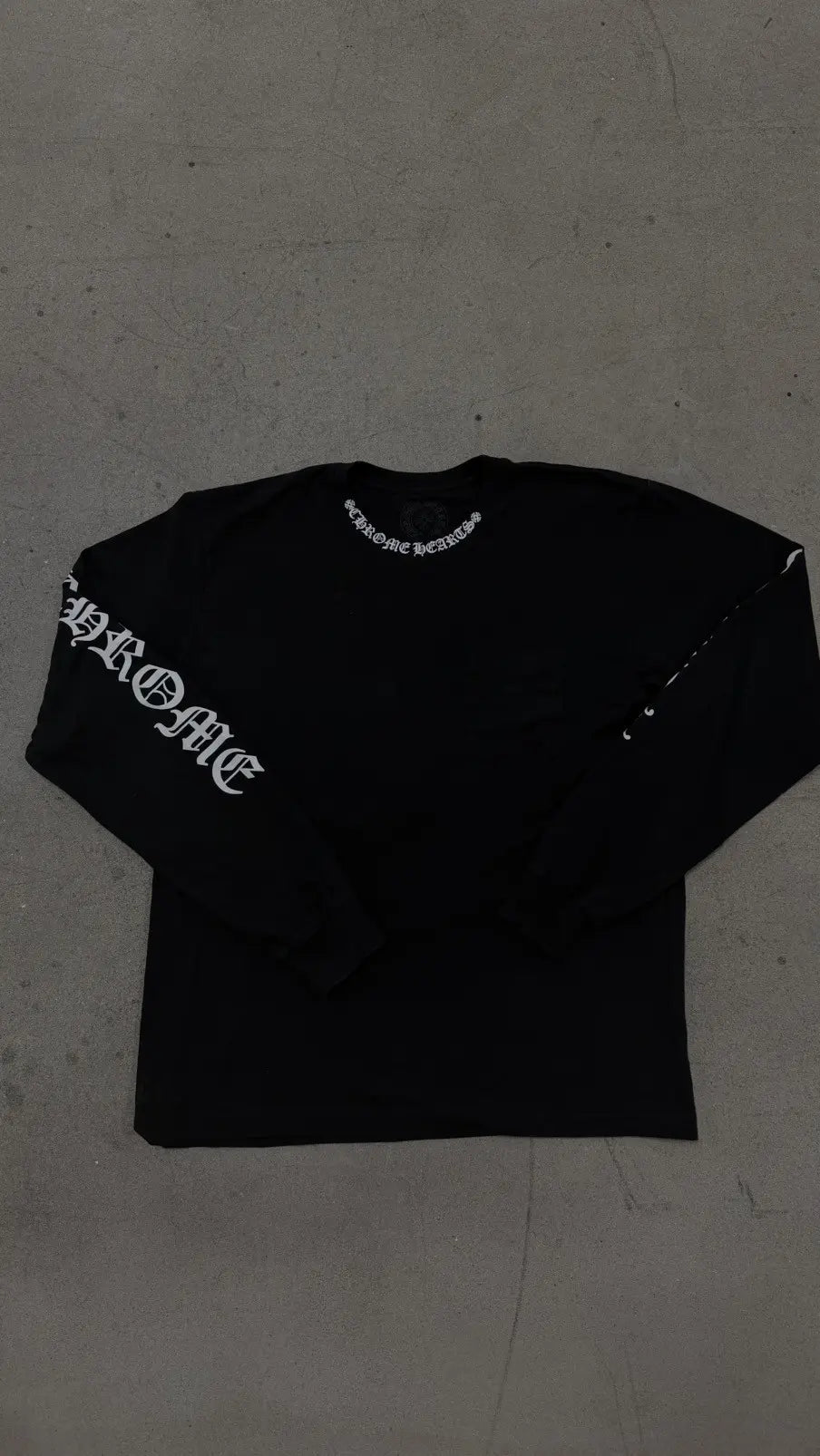 Chrome Hearts Script Neck Logo Long Sleeve T-Shirt