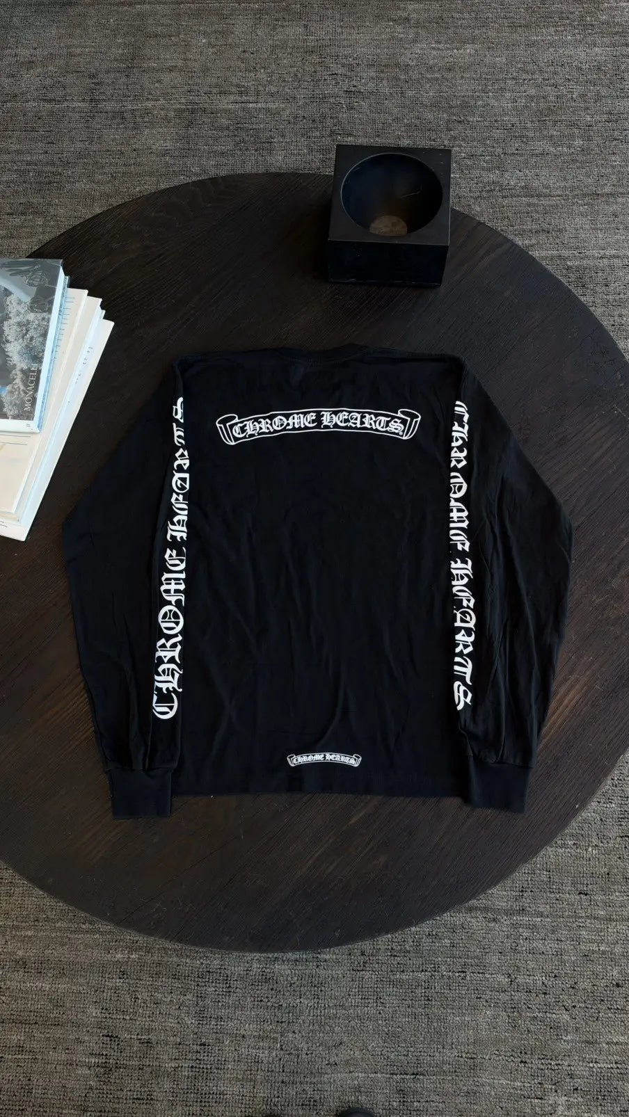 Chrome Hearts Scroll Logo Long-Sleeve T-Shirt Size M Chrome Hearts
