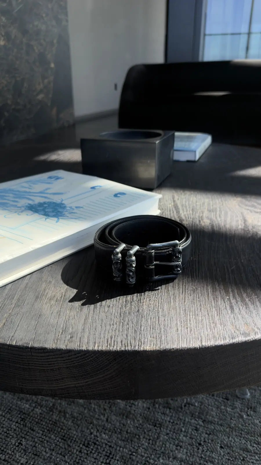 Chrome Hearts Black Rhodium Roller Belt Chrome Hearts