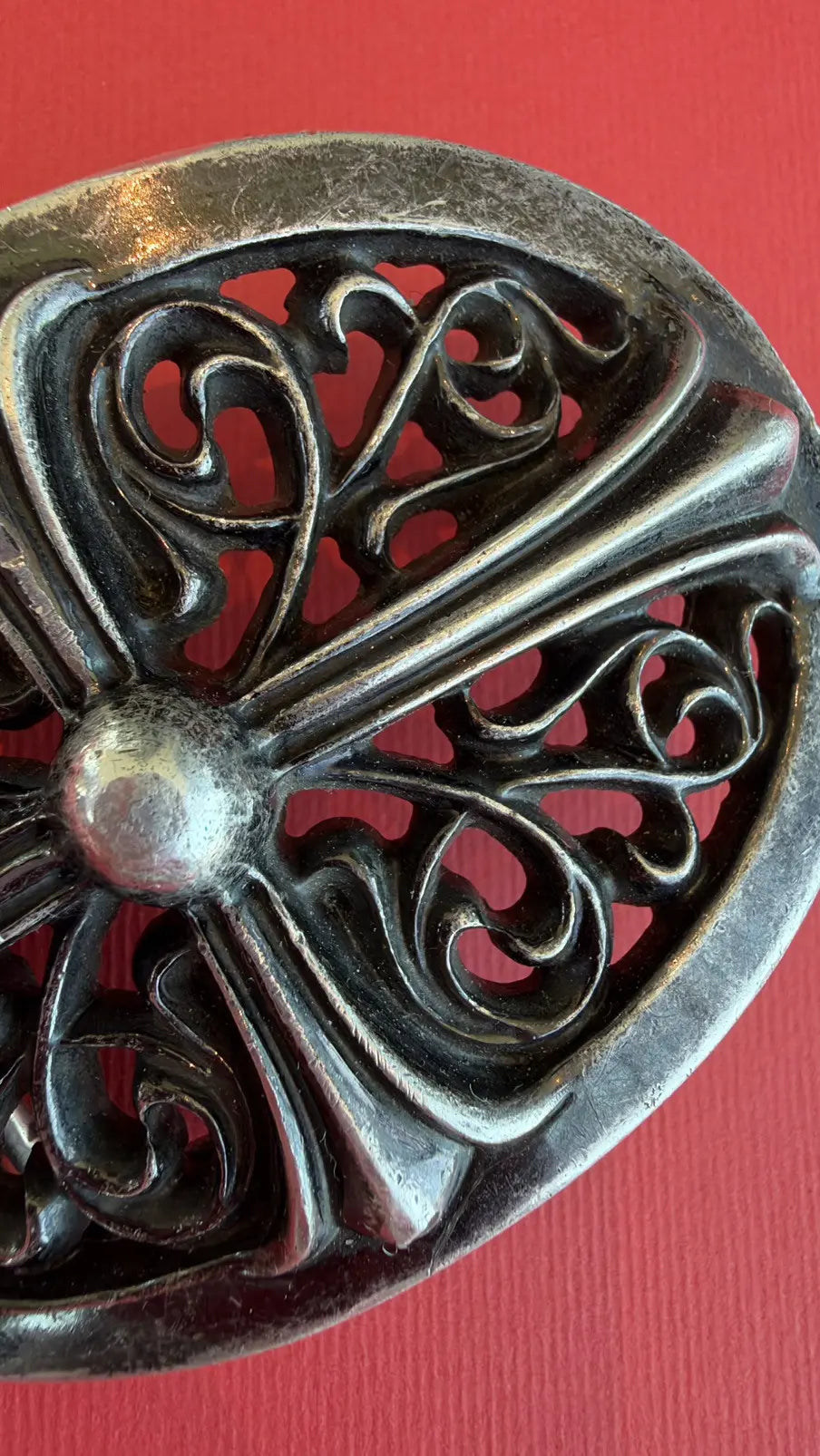 Chrome Hearts Classic Oval Cross Belt Buckle Chrome Hearts