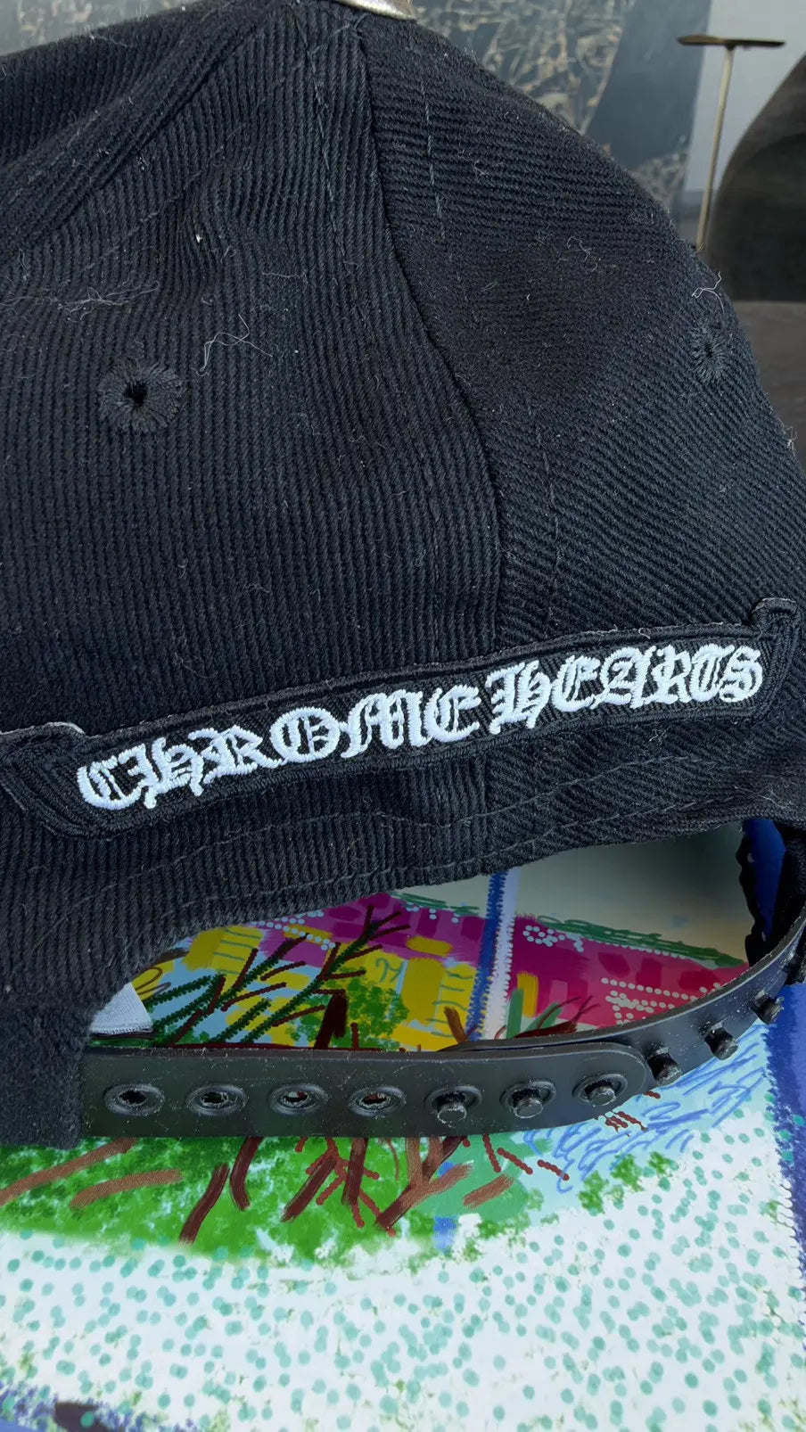 Chrome Hearts Embroidered Scroll Baseball Hat Chrome Hearts