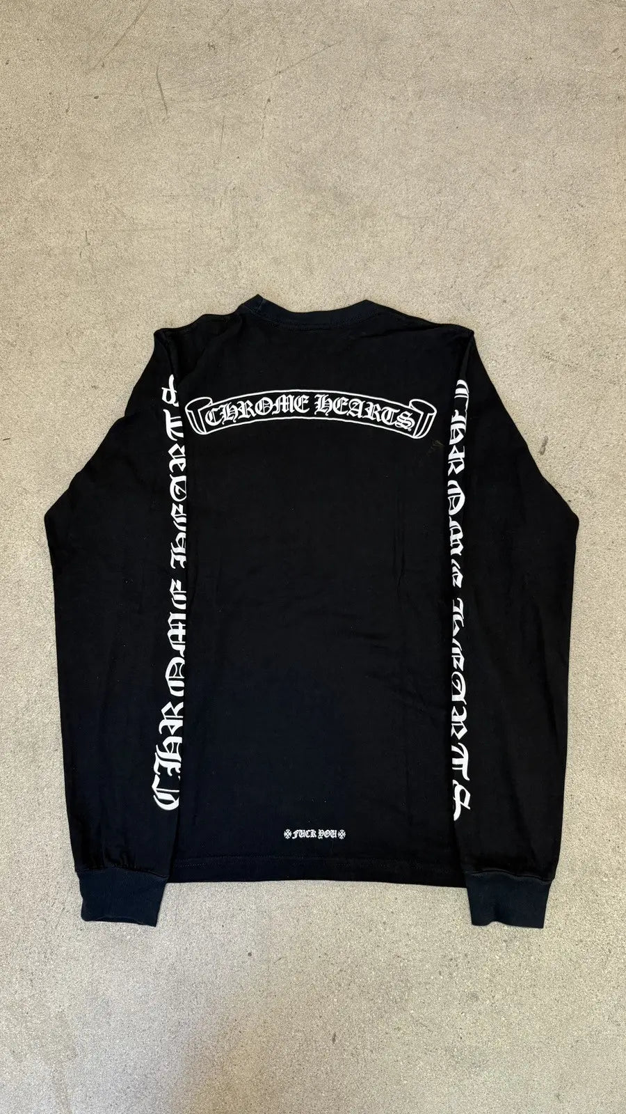 Chrome Hearts Scroll Logo Scripts LS Tee
