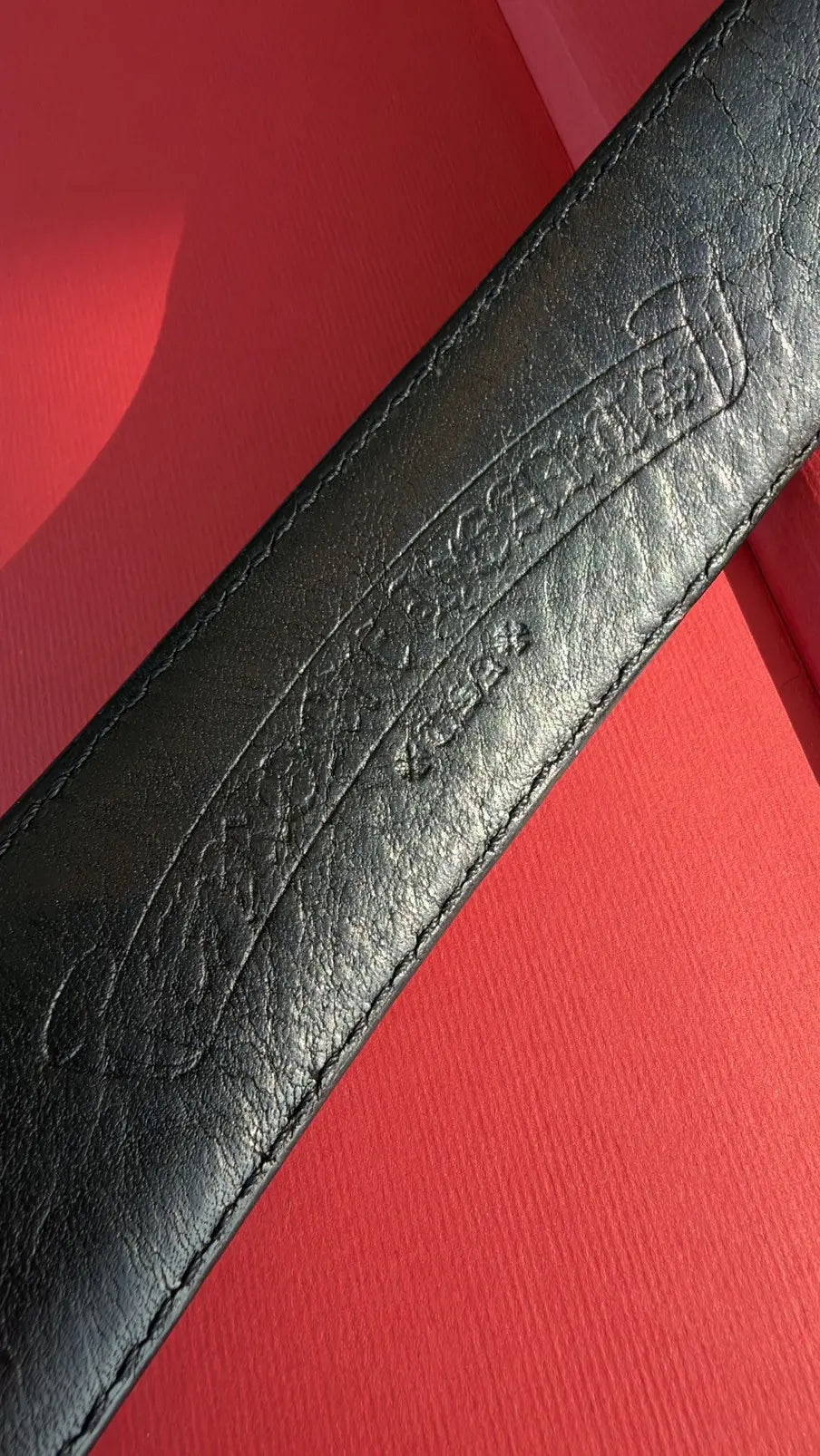 Chrome Hearts Black Leather Belt Strap Size 36 Chrome Hearts